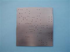 Copper board drilled