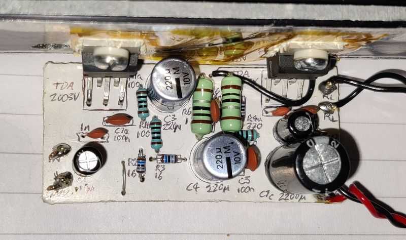 My custom TDA2003 BTL PCB build 1