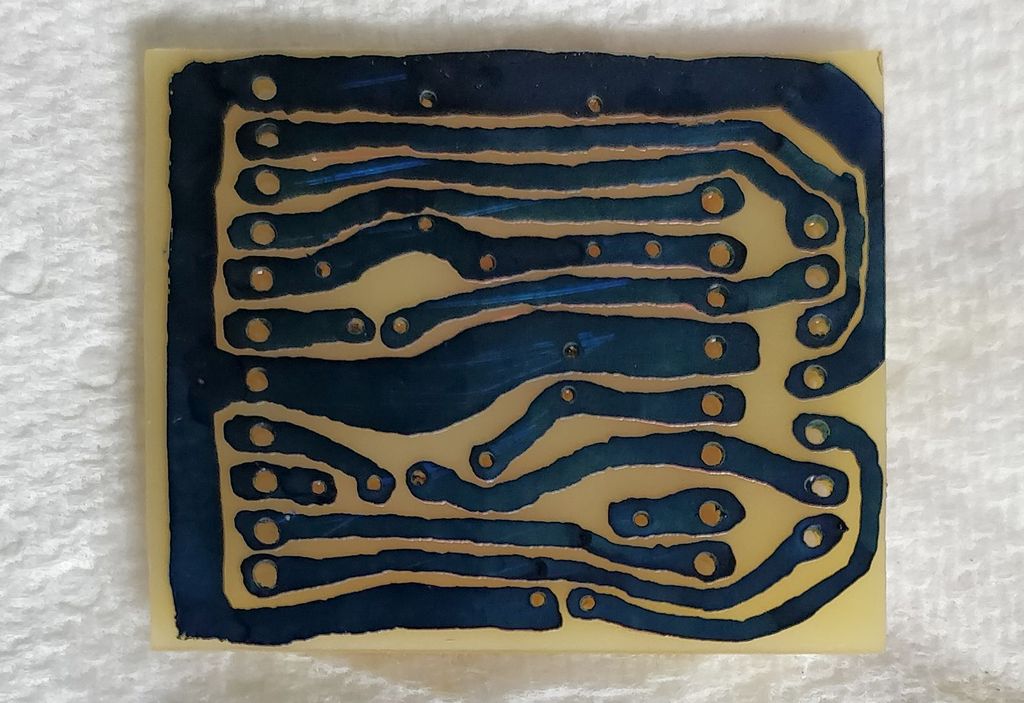 The completed board