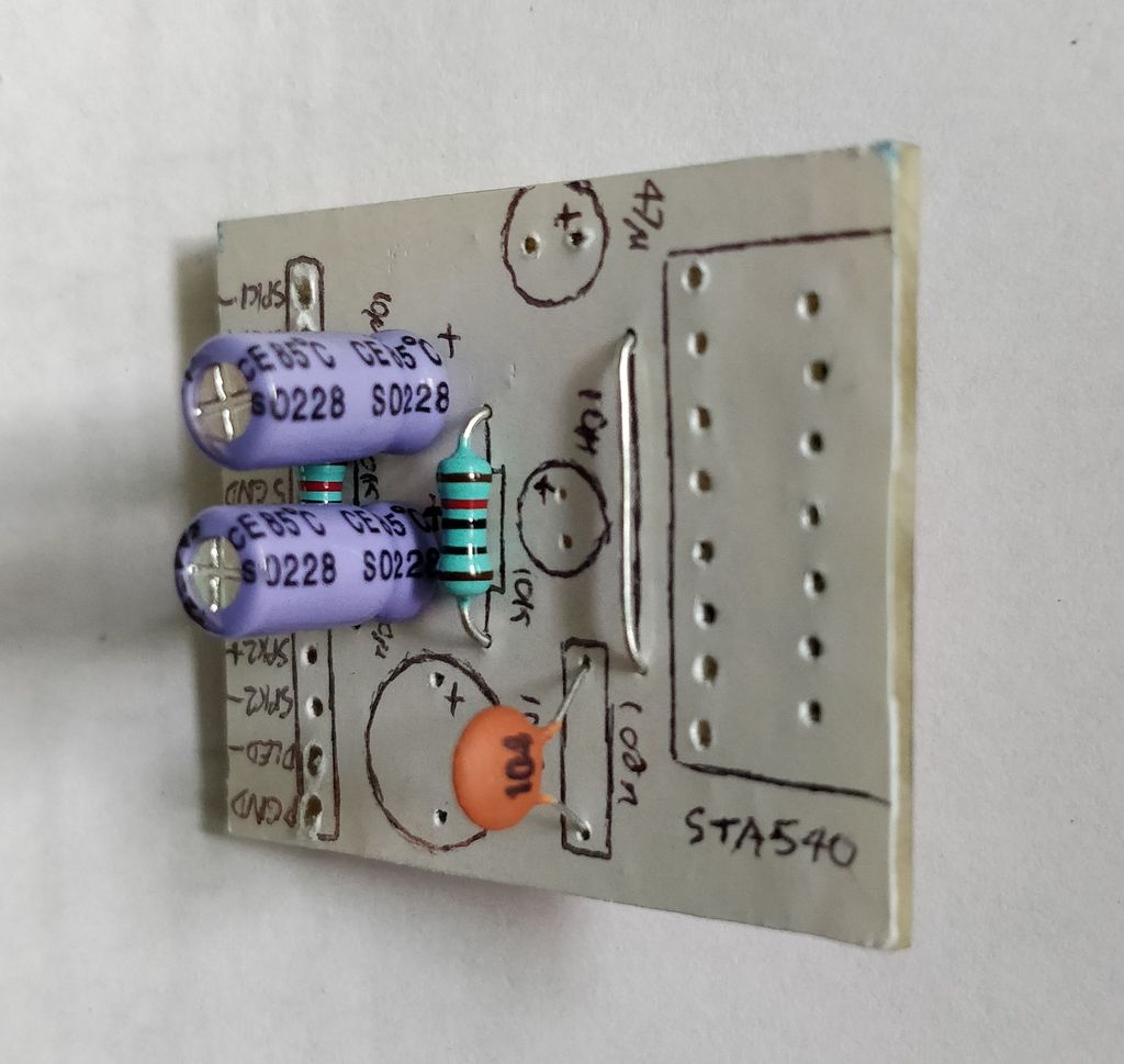 Capacitors soldered