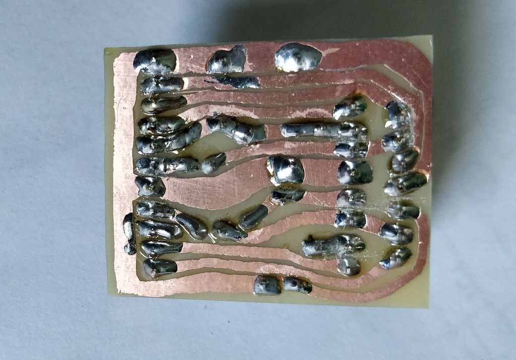 Soldering complete, underside